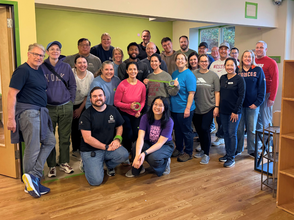 Group photo at volunteer event