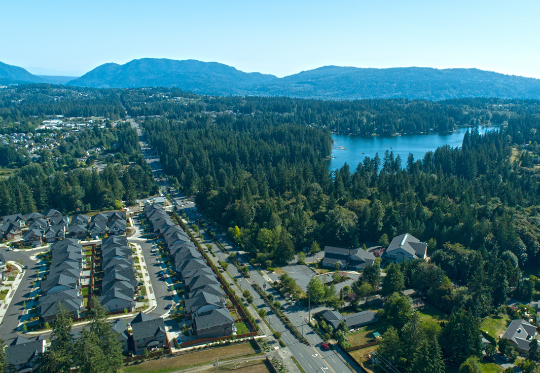 Aerial shot of Sammamish, Washington
