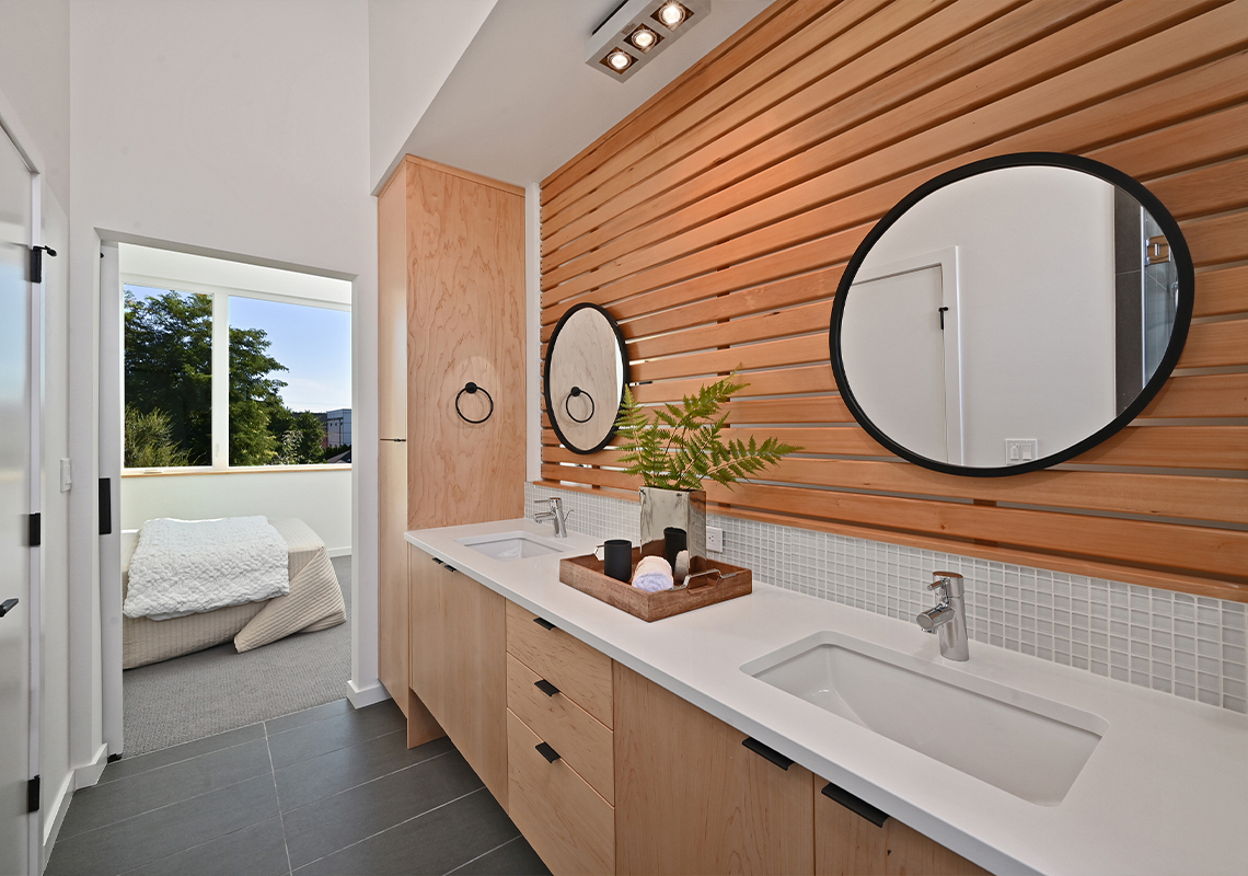 bathroom, Built Green 4-Star homes at 2450 NW 63rd Street in Ballard