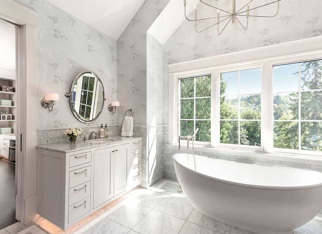 2021 Remodeling Excellence Winner, Bath Excellence, More Than $75,000, JM Bogan Co. Inc., photo courtesy Sketchbox Images