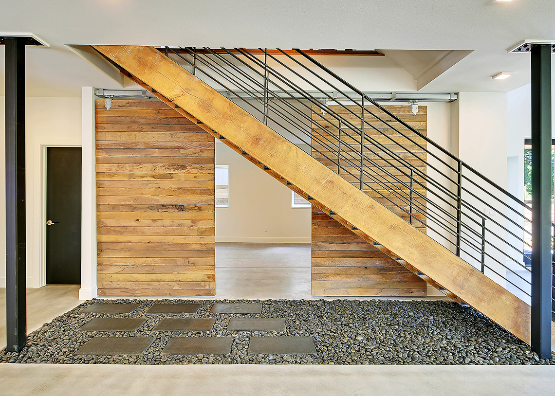 Dwell Development Net Zero Seattle stairway