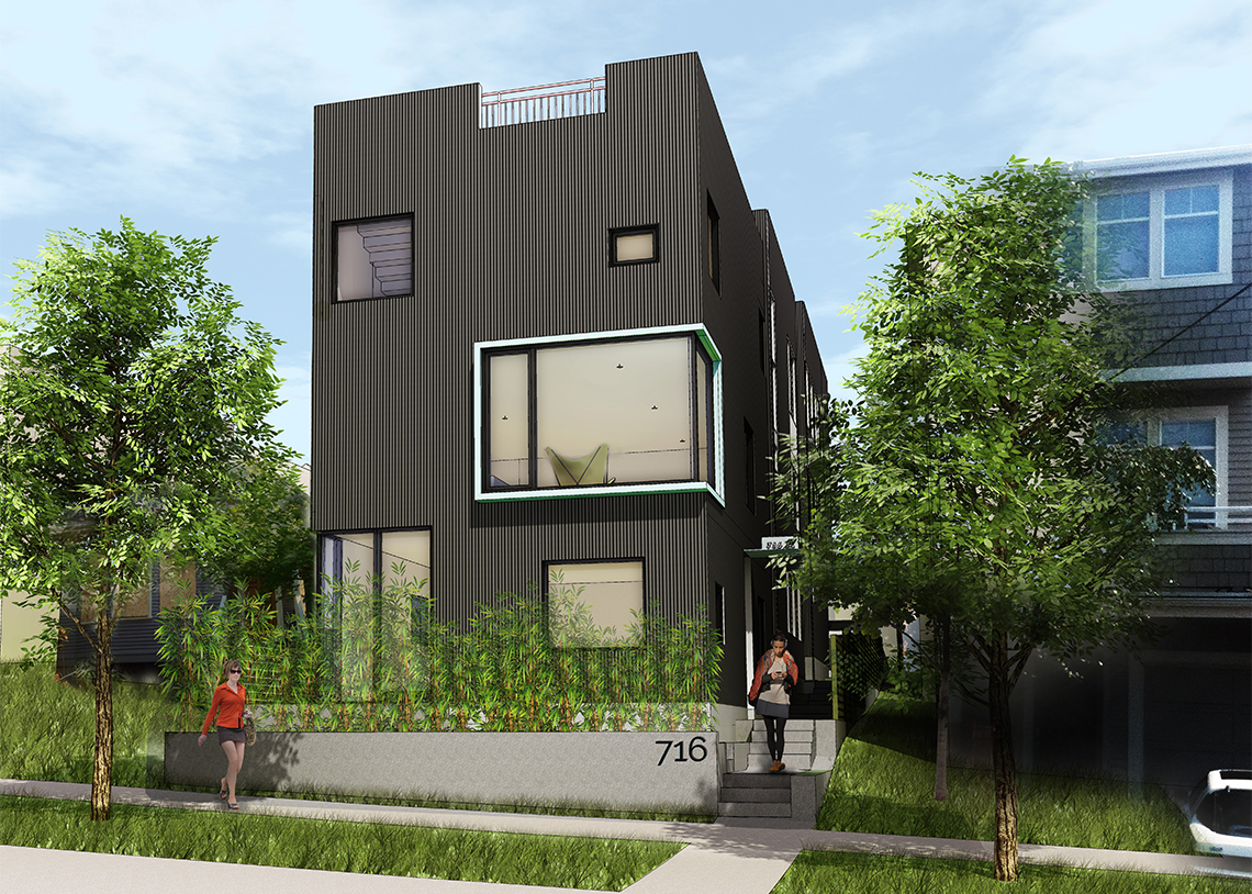 HyBrid Architecture Rowhouse Render