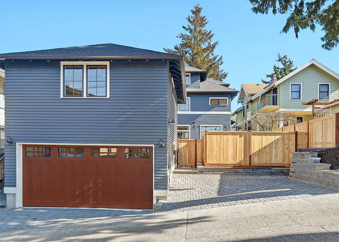 C4Digs Construction Queen Anne Single Family Built Green 4-Star garage with an ADU above