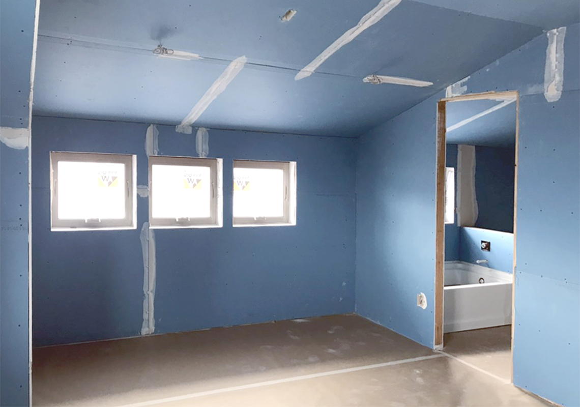 Brett Marlo Design Build Built Green 4-Star Tacoma remodel AirRenew drywall