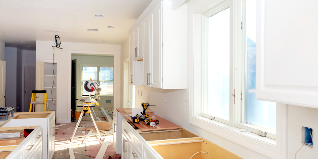 Kitchen undergoing a remodel