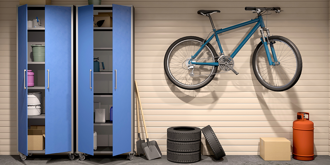 Organized garage space