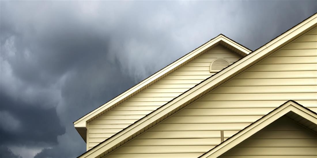 Clouds over a roof