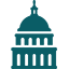 Capitol building icon teal