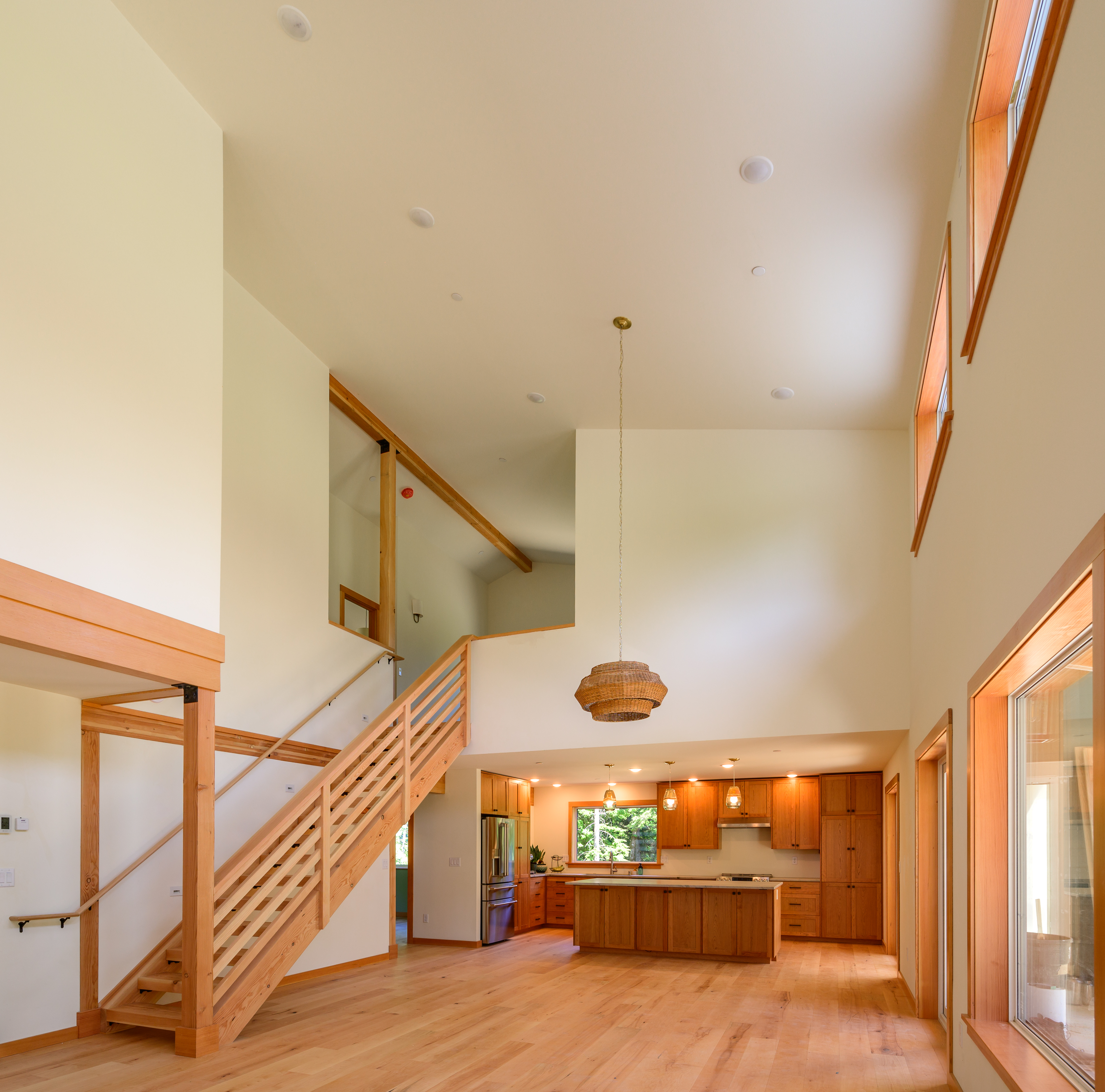 Living room, interior with loft