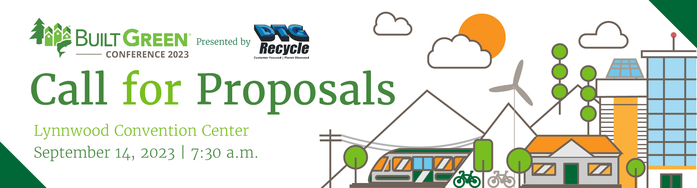 Built Green Conference 2023: September 14, Lynnwood Convention Center. Call for proposals.